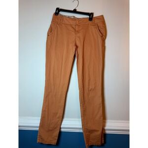Stitch & Soul Womens Slim Fit Chino Pants Burnt Orange Size Medium